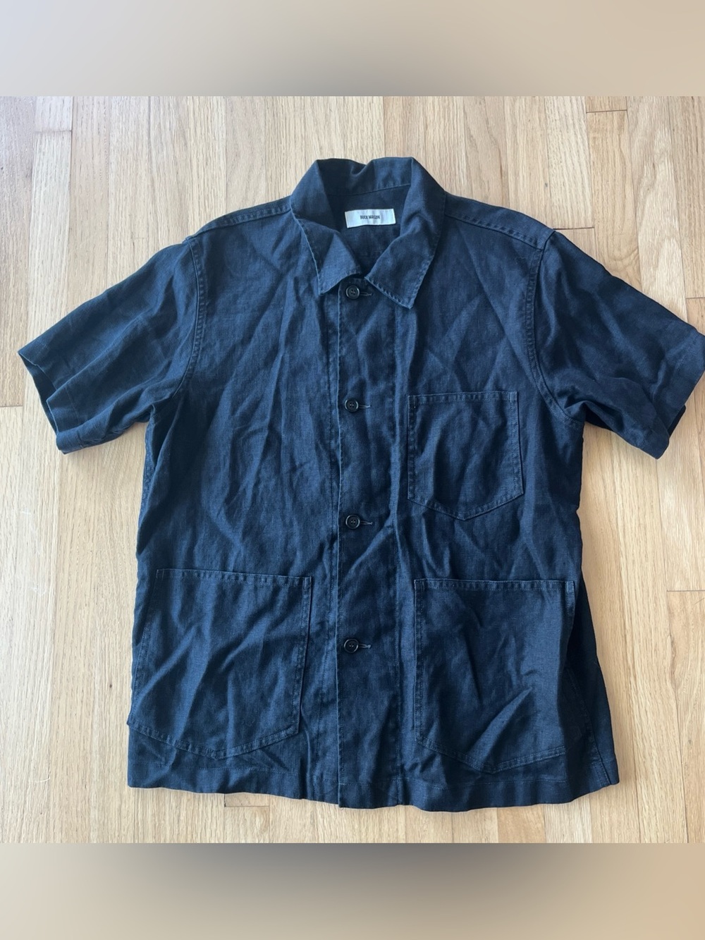 Buck Mason Chore Linen Shirt Utility Jacket Blazer Large